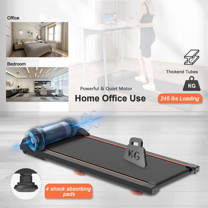 Walking Pad Under Desk Treadmill LED Display And Remote Control Portable Treadmill