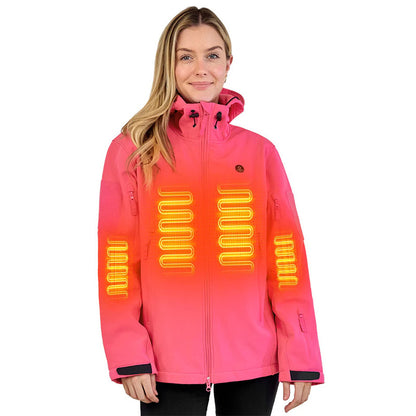 Heated Jacket For Women, ANTARCTICA GEAR Winter Coat With 12V 16000mAh Battery Pack, Soft Shell Heating Hood Jacket