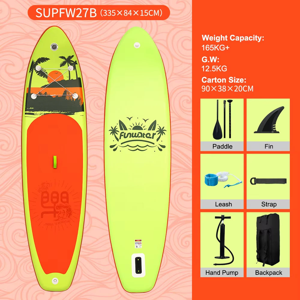 Water Skiing And Surfing, Standing Paddle Surfboard, Inflatable Surfboard Paddleboard