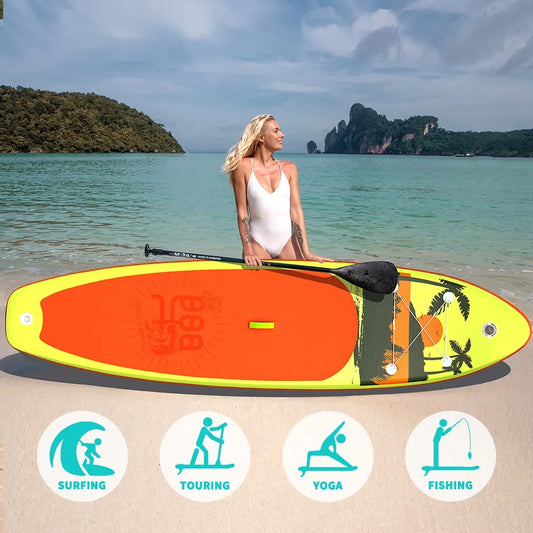 Water Skiing And Surfing, Standing Paddle Surfboard, Inflatable Surfboard Paddleboard